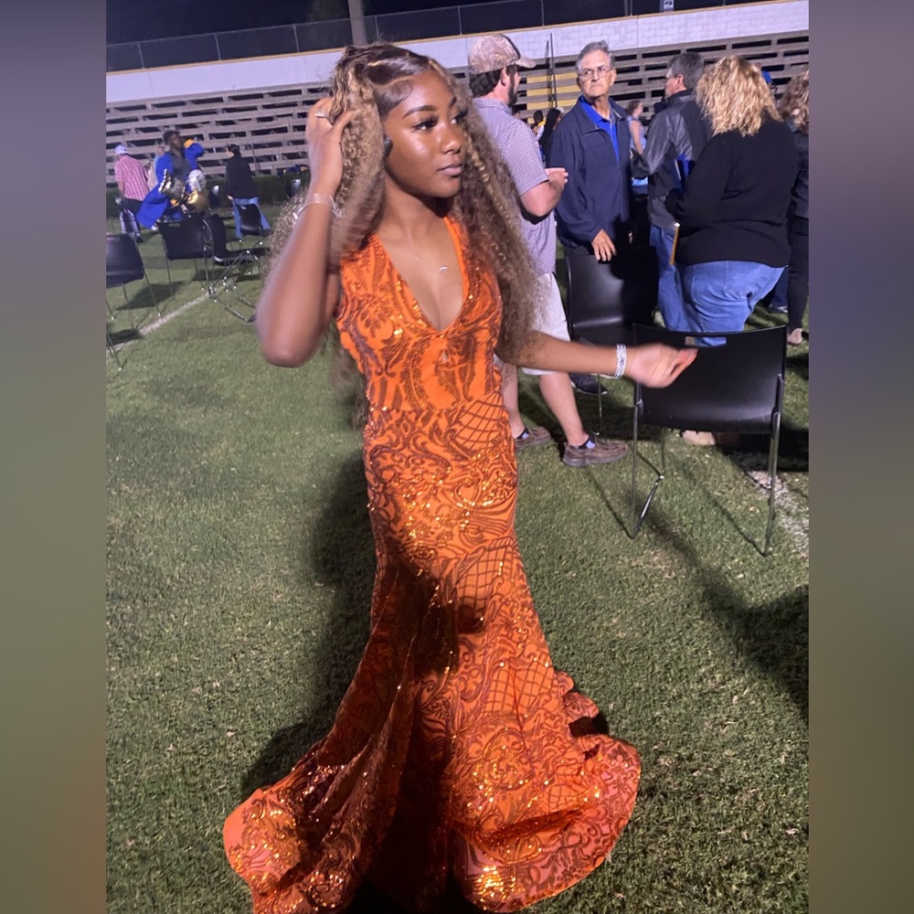 Orange Prom Dress.
